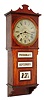 Prentiss Improvement Clock Co., New York, "Empire with Calendar", 30 day, wall calendar timepiece, single winding arbor winds both springs at the same time, c1897
