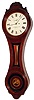 E. Howard & Co., Boston, Mass., "No. 6 Regulator", figure eight wall clock, 8 days, time only, weight driven movement in a black walnut case with a painted iron dial, reverse painted tablets and damascene pendulum bob, c1874