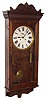 Sessions Clock Co., Forestville, Conn., "Regulator No. 5", wall clock, 8 days, time only, two brass weight driven movement in a mahogany finished case with a paper over metal dial, c1912