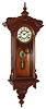 Wm. L. Gilbert Clock Co., Winsted, Conn., carved walnut 8 days, time and strike, wall hanging clock, c1890