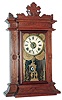 E. N. Welch Mfg. Clock Co., Bristol, Conn., "Liszt" black walnut 8 days, time, strike and alarm parlor clock, c1889