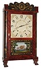 E. Terry & Sons, Plymouth, Conn., 30 hour, time and strike, wood movement quarter column shelf clock, c1830