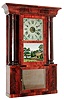 Hills, Goodrich and Co., Plainville, Conn., 30 hour, time and strike, brass movement hollow column clock, c1842