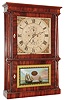 Heman Clark, Plymouth, Conn., 8 day, time and strike, four column two door empire shelf clock. c1823