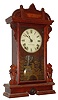 Seth Thomas Clock Co., Thomaston, Conn., "Ogden", 8 day, time and strike, City Series walnut mantel clock. c1886