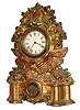 Bristol Brass & Clock Co., New York, 8 day, time and strike, Nicholas Muller No. 54 iron front shelf clock.  Another example of this clock appears in "Two Hundred Years of American Clocks and Watches by Chris Bailey", pg 154, c1860