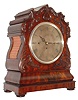 Thomas Hart and Co., London, England, 31 Bevis. Marks, bracket clock, 8 day, time, quarter strike and chime on 8 bells, spring driven triple fusee movement in a mahogany and mahogany veneer case with silvered metal dial, c1835
