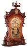 Ansonia Clock Co., Ansonia, Conn., "Monarch", walnut 8 days, time, strike and alarm mantel clock. c1880