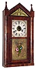 Seth Thomas Clock Co., Plymouth Hollow, Conn., 30 hour, time and strike, rosewood steeple top round molding front shelf clock. c1860