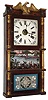 Birge, Peck & Co., Bristol, Conn., 8 day, time and strike, triple decker shelf clock. c1850
