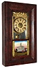 Hill, Goodrich & Co., Plainville, Conn., 8 day, time and strike, O.G. column shelf clock with and Ives' cast iron back plate brass movement, c1842