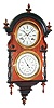 Welch, Spring & Co., Bristol, Conn., "Wagner B.W. Hanging" walnut 8 days, time and strike, calendar clock, c1878