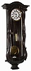German Vienna Regulator serpentine wood 8 days, time only, weight driven wall clock, c1880