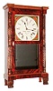 Unknown maker of a reproduction Curtiss & Clarke Platt type case with an 8 day, time and strike, spring brass movement.