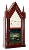 Forestville Manufacturing Co., (J.C. Brown), Bristol, Conn., 30 hour FUSEE, time and strike, rosewood sharp gothic or steeple clock, c1845