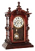 Welch, Spring & Co., Bristol, Conn., "Patti V.P.", 8 day, time and strike, rosewood shelf clock, c1880