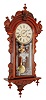 William L. Gilbert Clock Co., Winsted, Conn., "Columbia", 8 day, time and strike, walnut wall clock, c1901