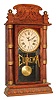 Eureka Clock Co., made by William L. Gilbert Clock Co., Winsted, Conn., "Eureka Calendar", 8 day, time and strike, calendar shelf clock, c1881
