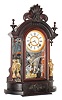 Ansonia Clock Co., Ansonia, Conn., "Triumph", 8 day, time and strike, walnut mirror side mantel clock. c1880