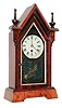 New Haven Clock Co., New Haven, Conn., "Dolphin", 30 hour, small steeple clock, c1886  This model was also named: "No. 251"