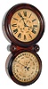 E. Ingraham & Co., Bristol, Conn., "Ionic", 8 day, time and strike, double dial calendar wall clock, c1886