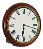 English, 8 day, fusee movement mahogany postal timepiece, c1895
