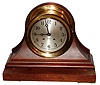 Chelsea Clock Co., Boston, Mass., 6" dial brass 8 days, ship's bells clock in mahogany cradle, c1977