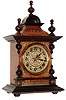 Junghans, Germany, walnut 8 days, time and strike, mantel clock, c1890