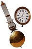 French pinwheel regulator 8 days, weight driven movement with center sweep seconds and gridiron pendulum, c1890