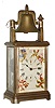 Gilbert Clock Co., Winsted, Conn., " '76 Alarm- Rolling Bell" 30 hour time and alarm, nickel-plate clock, C.1898