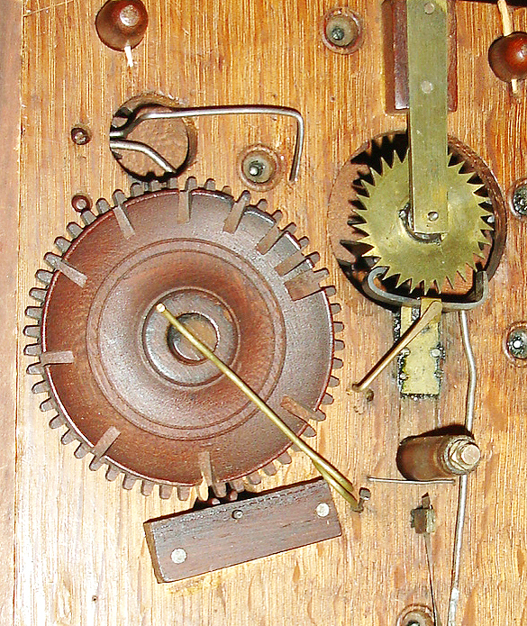 C. Jerome & Co., Richmond, Va, 30 hours, time and strike, weight wood movement half column and splat shelf clock, c1835 — Antique Clocks Price Guide