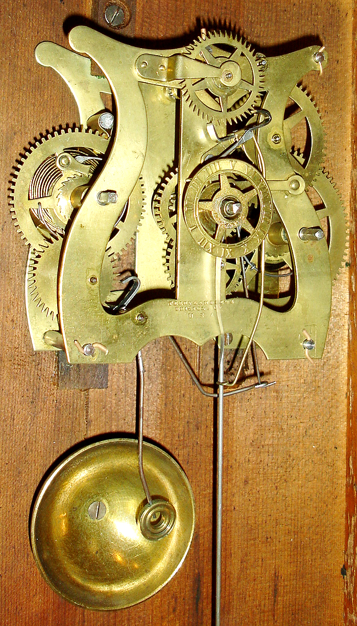 Terry & Andrews, Bristol, Conn., 30 hours, time and alarm cottage timepiece, c1845 — Antique Clocks Price Guide