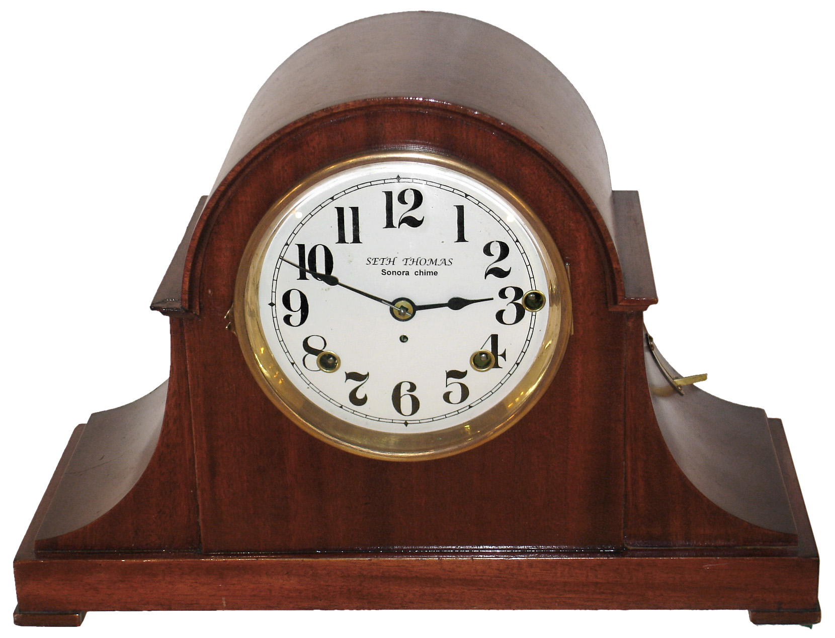 Seth Thomas Clock Co., Thomaston, Conn., "Chime Clock No. 57" mahogany 8 days, 5 bell Westminster chime mantel clock, dated 1916 — Antique Clocks Price Guide