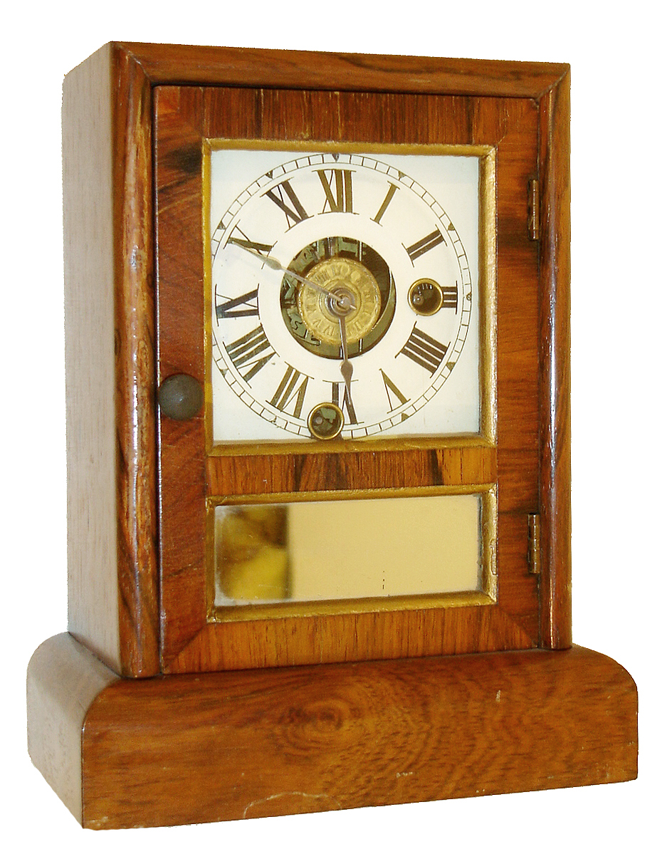 Seth Thomas Clock Co., Thomaston, Conn., 8 days, time and alarm spring driven cottage clock, ca 1870. — Antique Clocks Price Guide