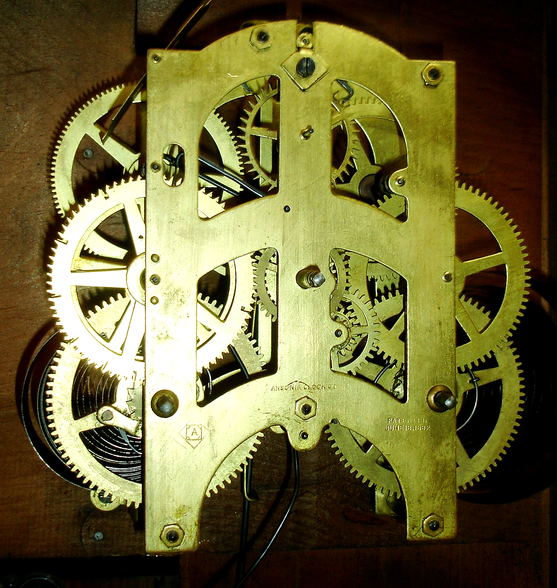 Ansonia Clock Co., Ansonia, Conn., "Office Regulator", 8 days, time & strike, wall regulator, c1901. — Antique Clocks Price Guide