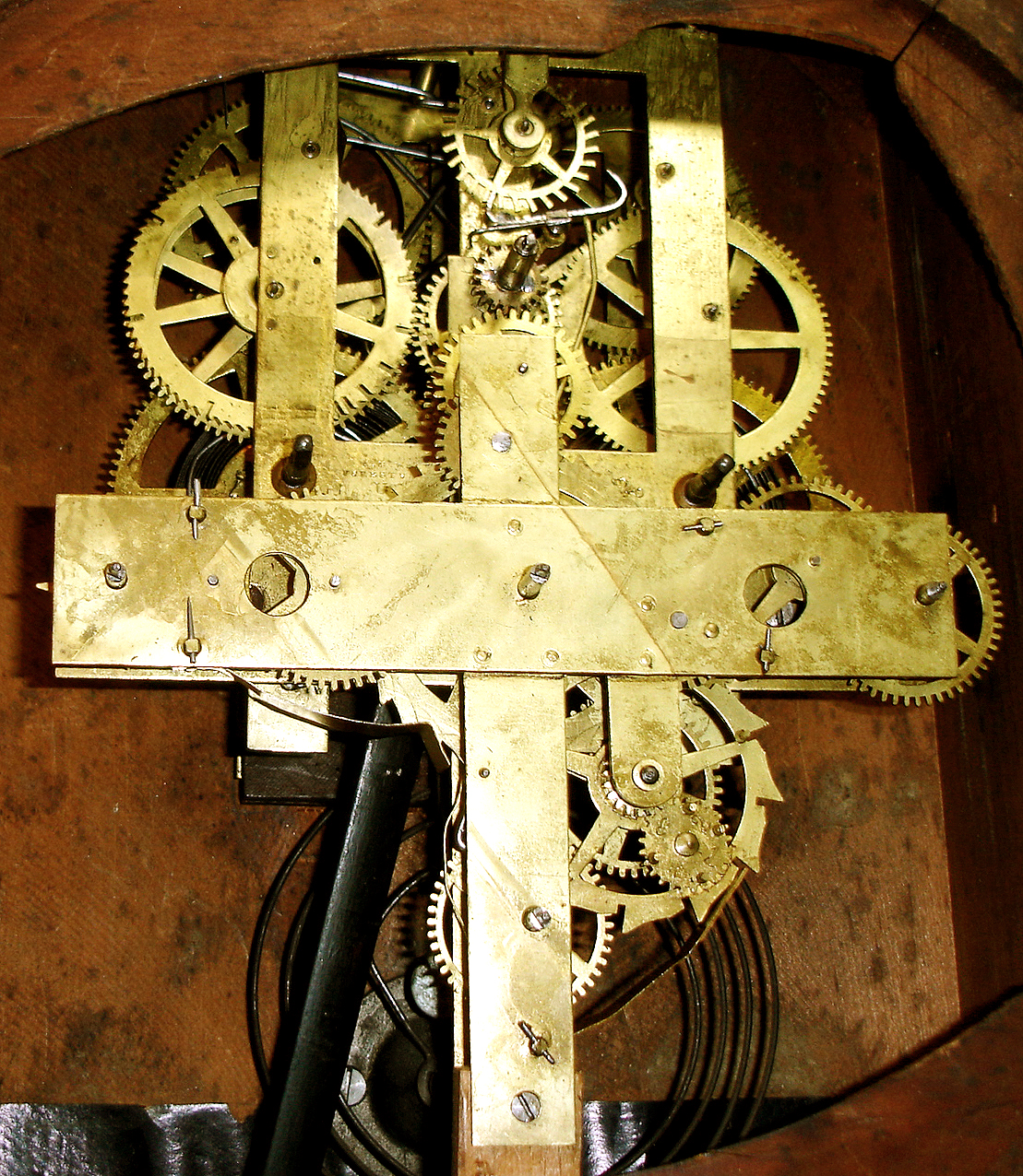 Welch, Spring & Co., Forestville Conn., "Gale Calendar Model 2", 8 days, time & strike wall calendar clock. This model was called the Parliament model, c1877 — Antique Clocks Price Guide