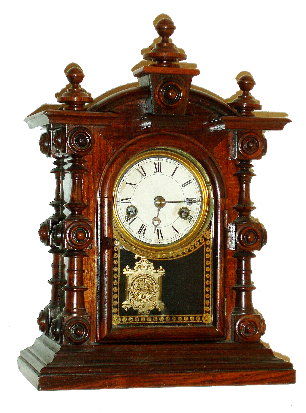 Welch, Spring & Co., Forestville, Conn., "Patti V.P." or "Patti No. 2", also known as the "Baby Patti", 8 days, miniature rosewood timepiece, c1886 — Antique Clocks Price Guide