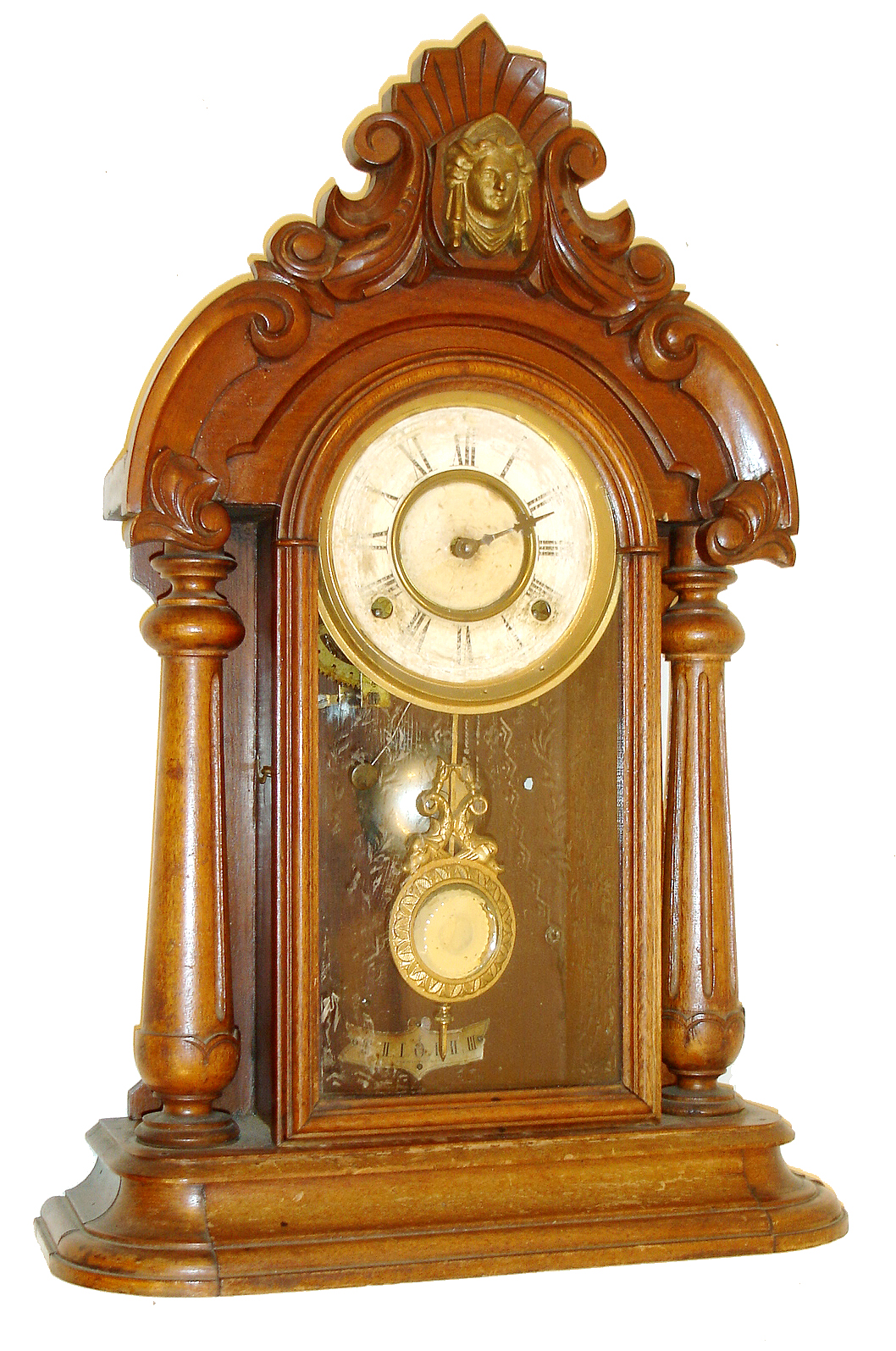 Ansonia Clock Co., Ansonia, Conn, 8 days, time and strike, spring driven shelf clock, c1880. — Antique Clocks Price Guide