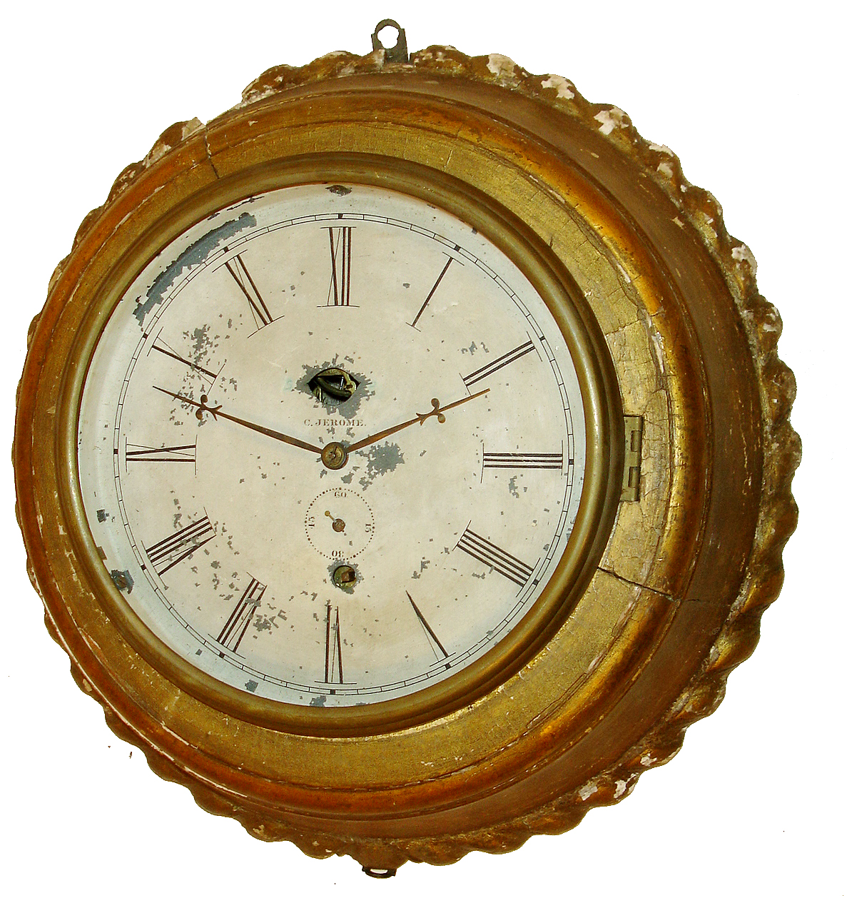 Chauncey Jerome, New Haven, Conn., 8 days, marine movement gallery timepiece, c1850 — Antique Clocks Price Guide