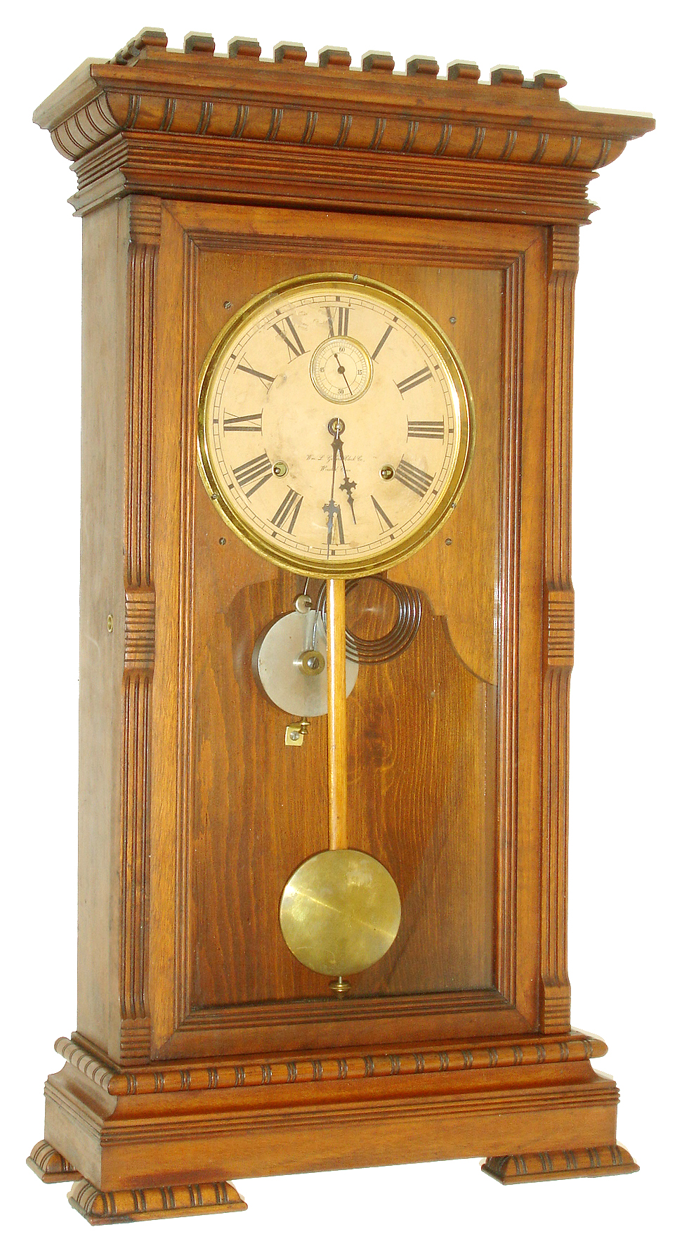 Gilbert Clock Co., Winsted, Conn., "Latona" 8 days, time and strike, spring driven shelf clock, c1885. — Antique Clocks Price Guide
