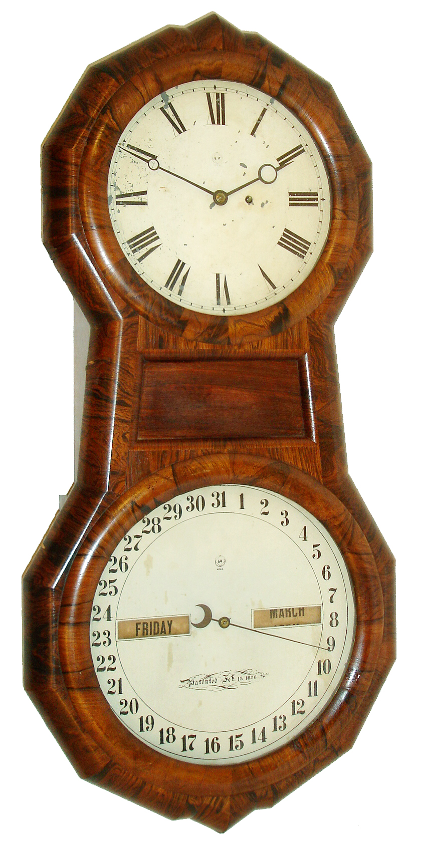 Seth Thomas Clock Co., Thomaston, Conn., "Office Calendar No. 1" 8 days, timepiece with perpetual calendar, c1878. — Antique Clocks Price Guide