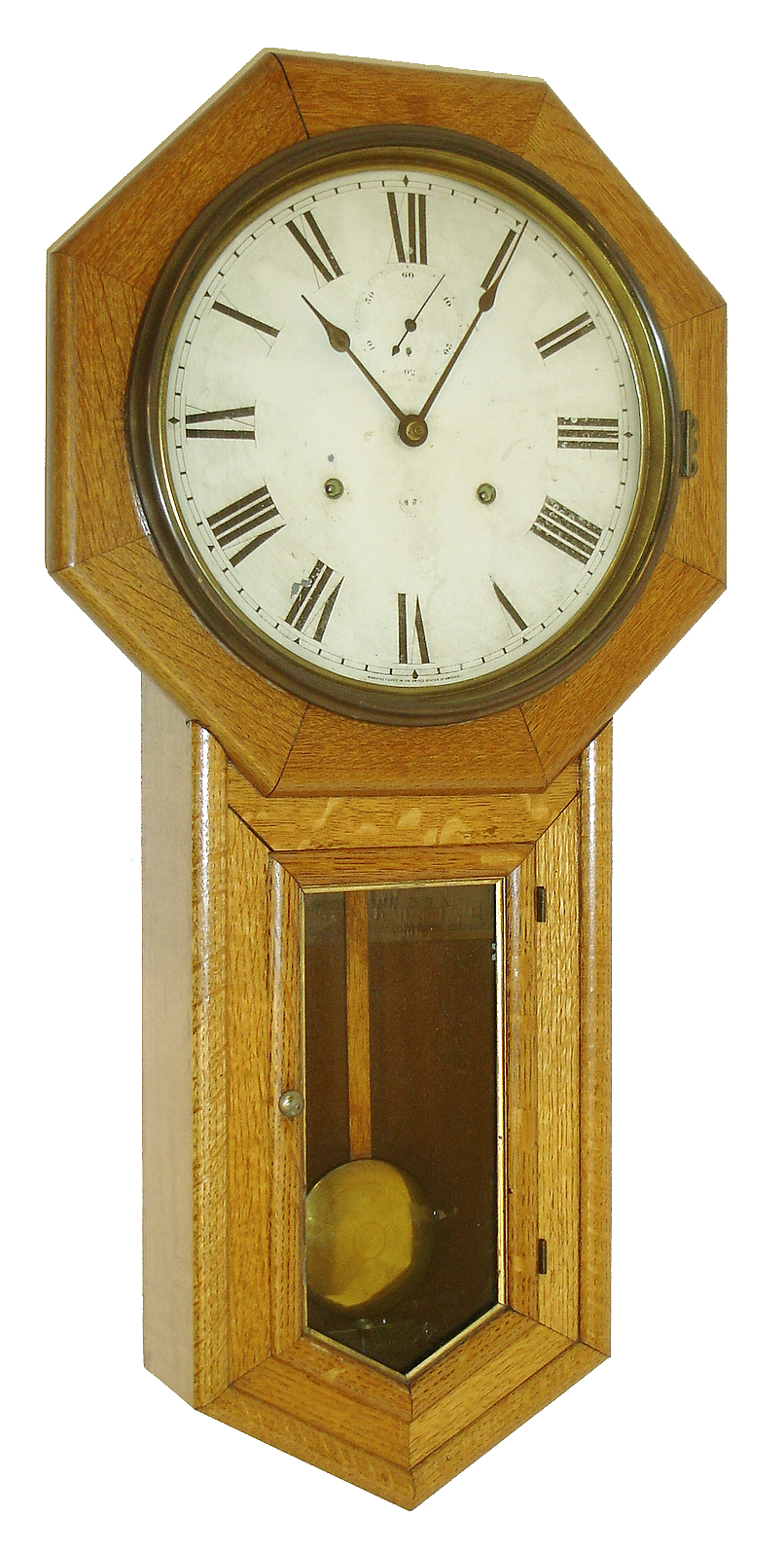 Seth Thomas Clock Co., Thomaston, Conn., "World", 15 day oak case wall timepiece, c1899. — Antique Clocks Price Guide