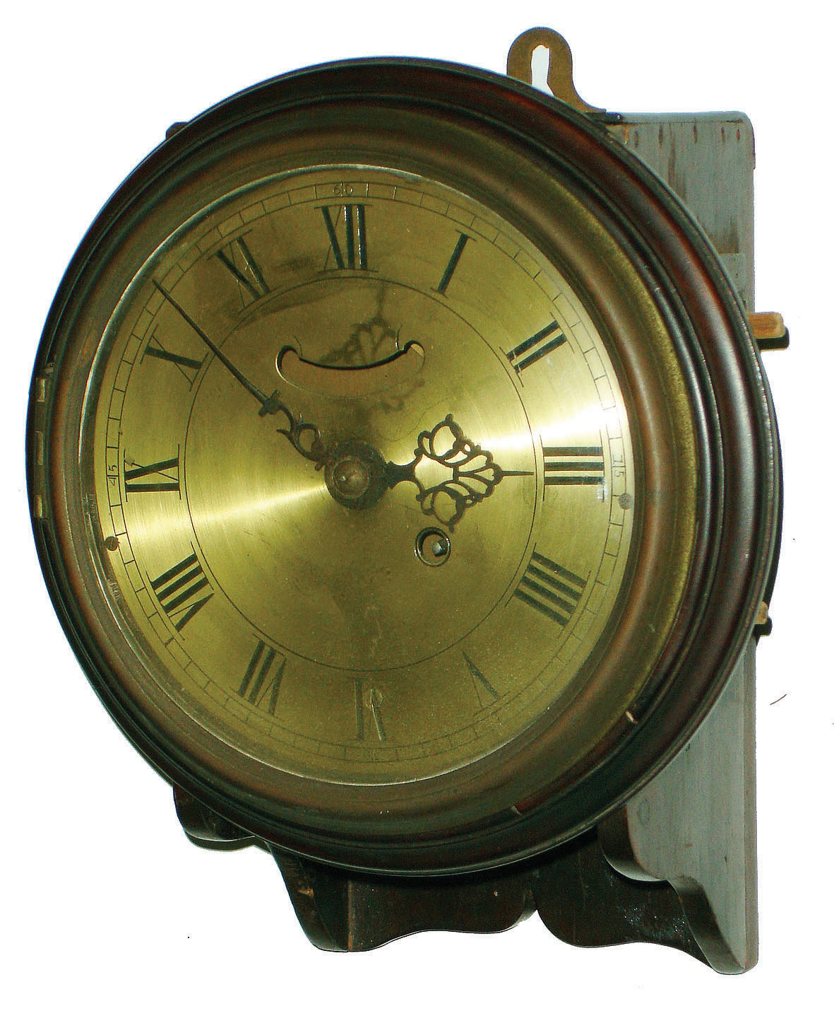 English mahogany 8 days, single fusee small wall clock, c1880 — Antique Clocks Price Guide
