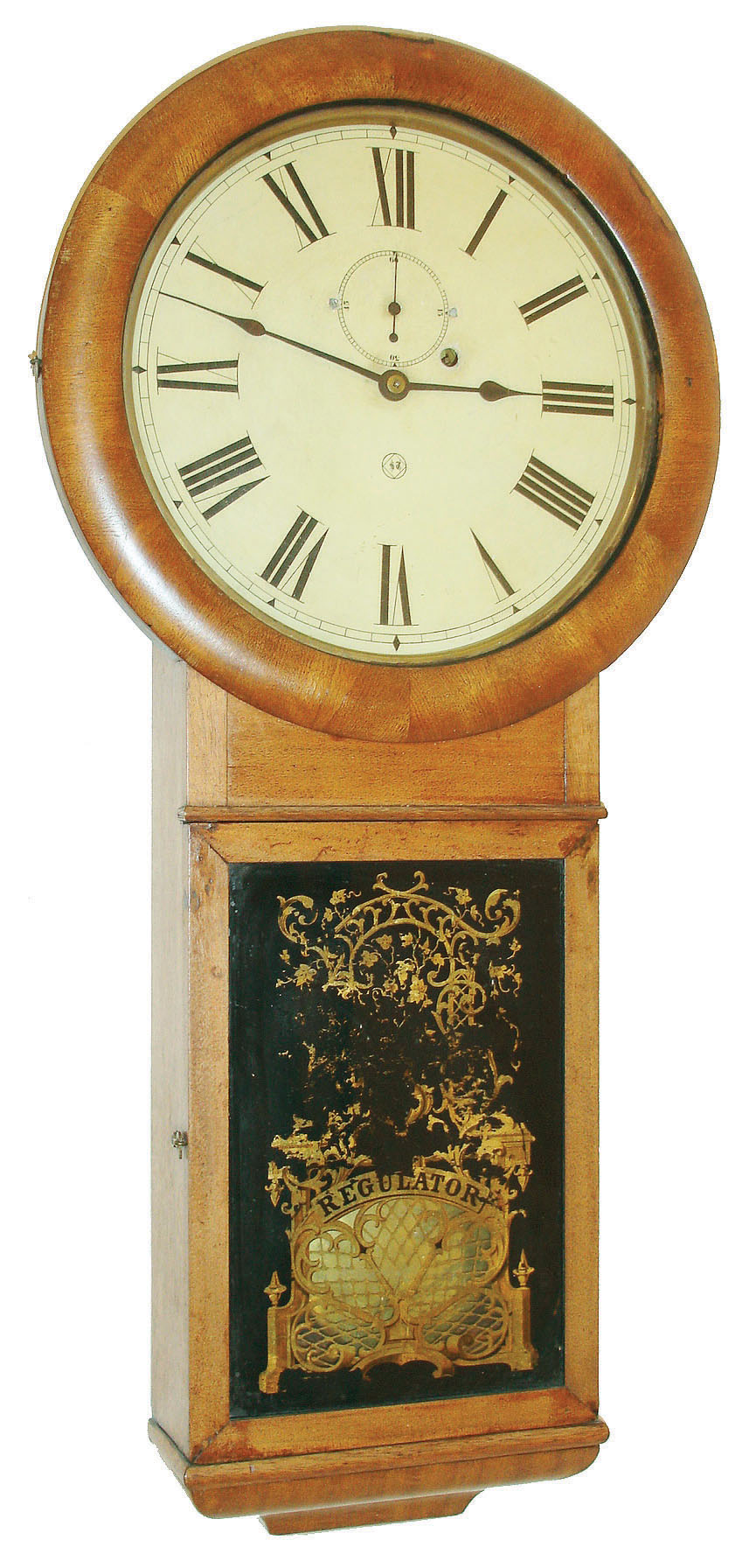 Seth Thomas Clock Co., Thomaston, Conn., "Regulator No. 1", 8 days, weight brass movement regulator clock or timepiece, c1874 — Antique Clocks Price Guide