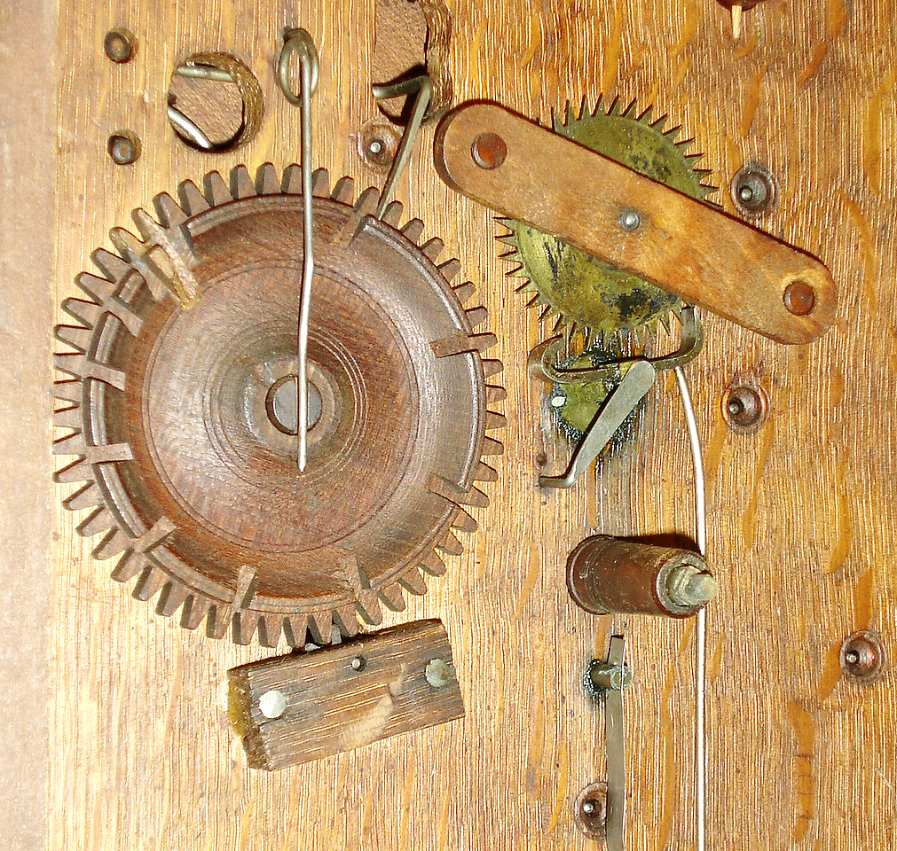 Riley Whiting, Winchester, Conn., 30 hour, time and strike, weight wood movement half column & splat with paw feet shelf clock, c1830 — Antique Clocks Price Guide