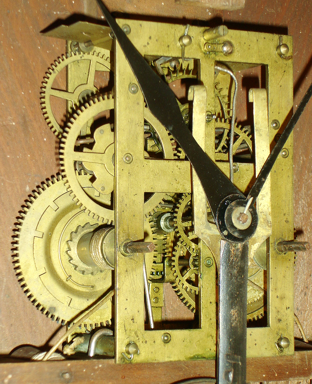 Silas B. Terry, 8 days, time and strike, weight regulator wall clock, c1855. — Antique Clocks Price Guide