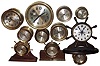Clocks- 11 (Eleven) Marine including Chelsea and Boston quartz; and 8 days, Salem, Seth Thomas, Hammacher Schlemmer, New England Clock Co.