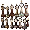Clocks- 13 (Thirteen) Miniature Banjo, 8 days, time only by Seth Thomas, New Haven, and A.Stowell