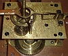 Waltham Clock Co., Waltham, Mass., "No. 25", 8 days, weight brass movement with maintaining power marble front wall timepiece, c1905