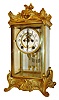 New Haven Clock Co., New Haven, Conn., "Thoreau", 8 days, time and strike, crystal regulator mantel clock, c1911